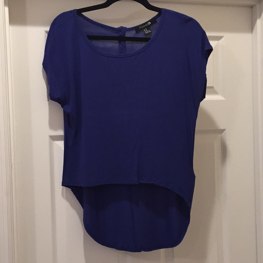 Forever 21 blue crop top